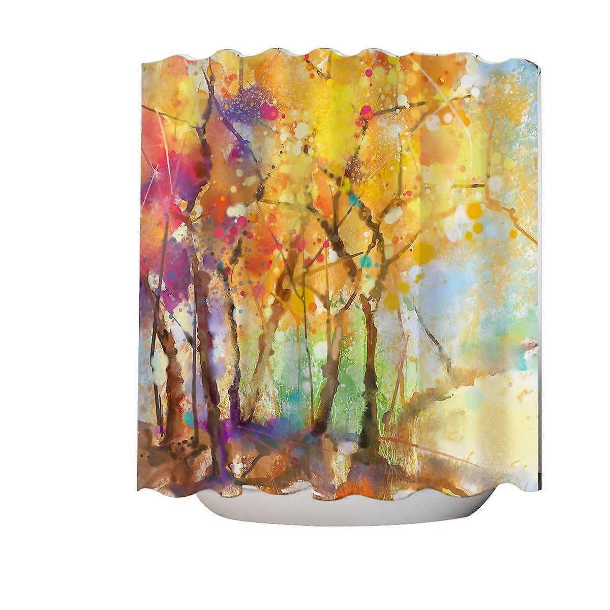 Artistic Autumn Forest Shower Curtain