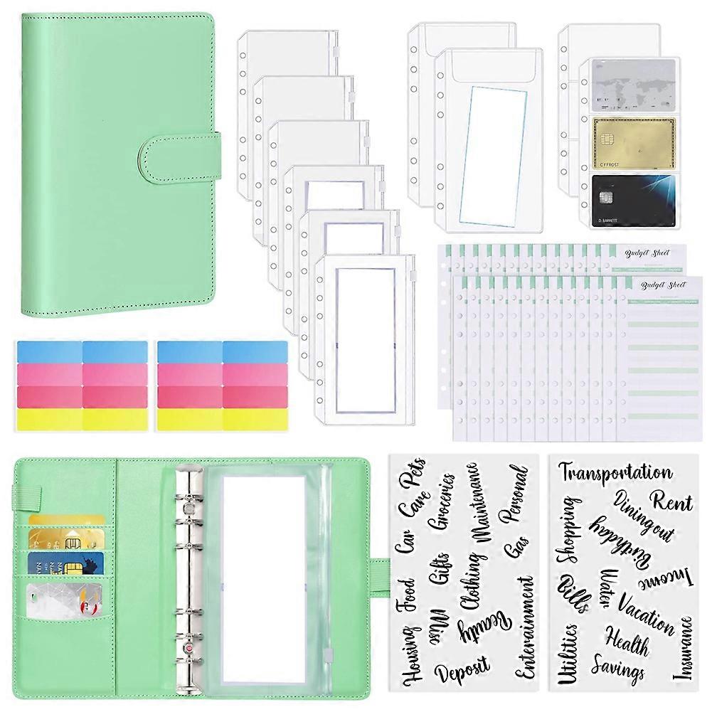 45 Pcs Budget Binder with Zipper Envelopes,For Cash Bills Coupon Card, Budget Planner for Saving Money,Cash Envelopes C