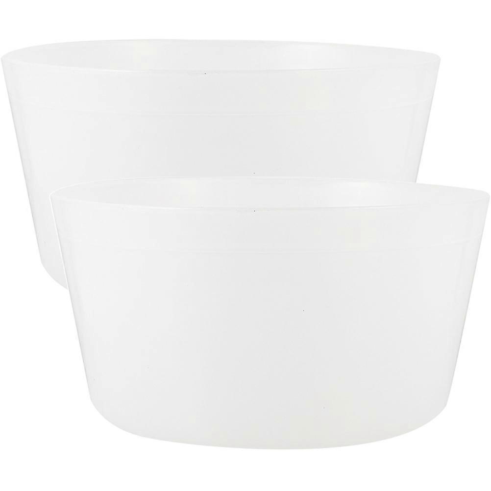 2Pcs Practical Sauna Barrel Liner Plastic Multi-functional Liner Pool Use Tool (White)