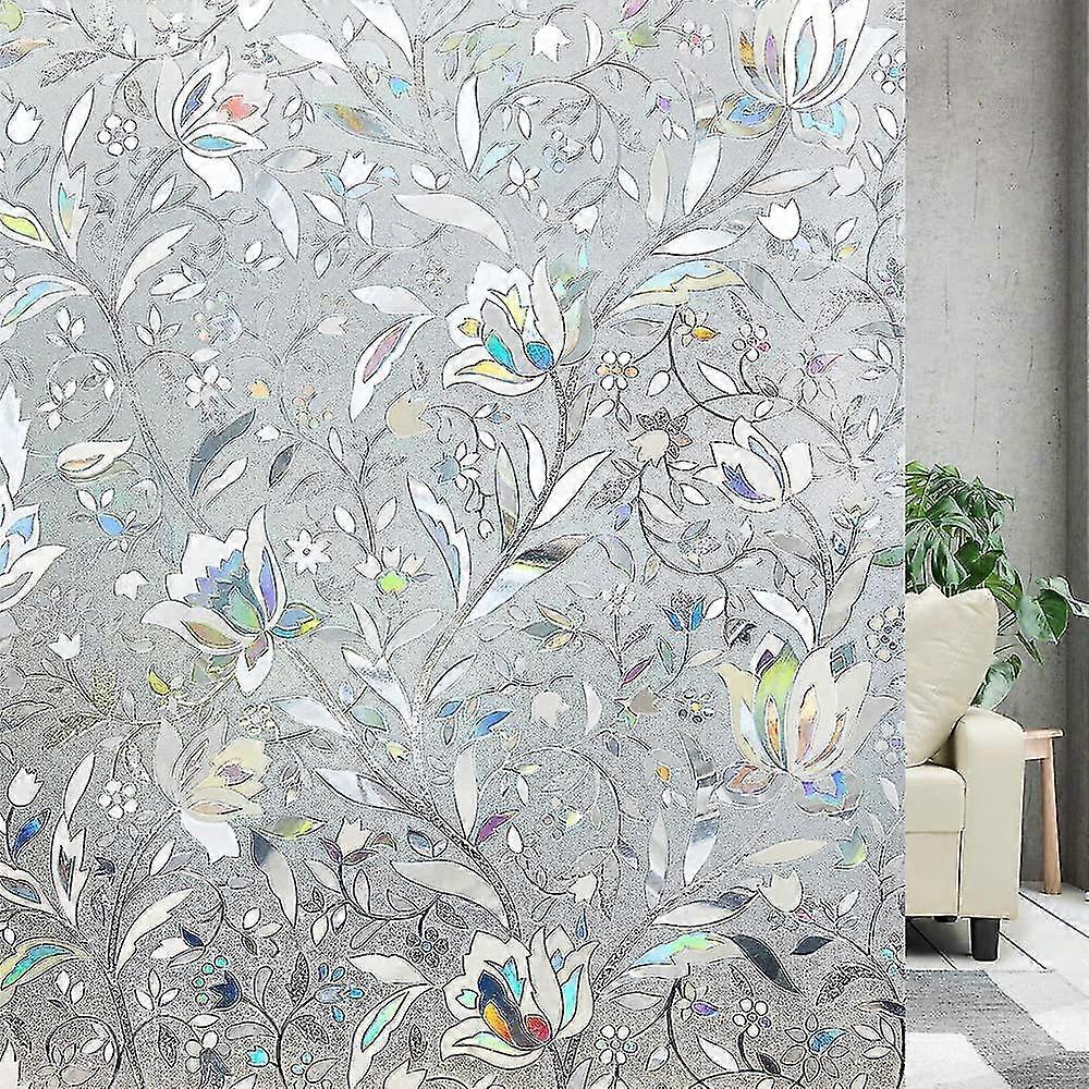 Window privacy film static window clings vinyl 3d window glass stickers rainbow window film for glass door heat control anti uv