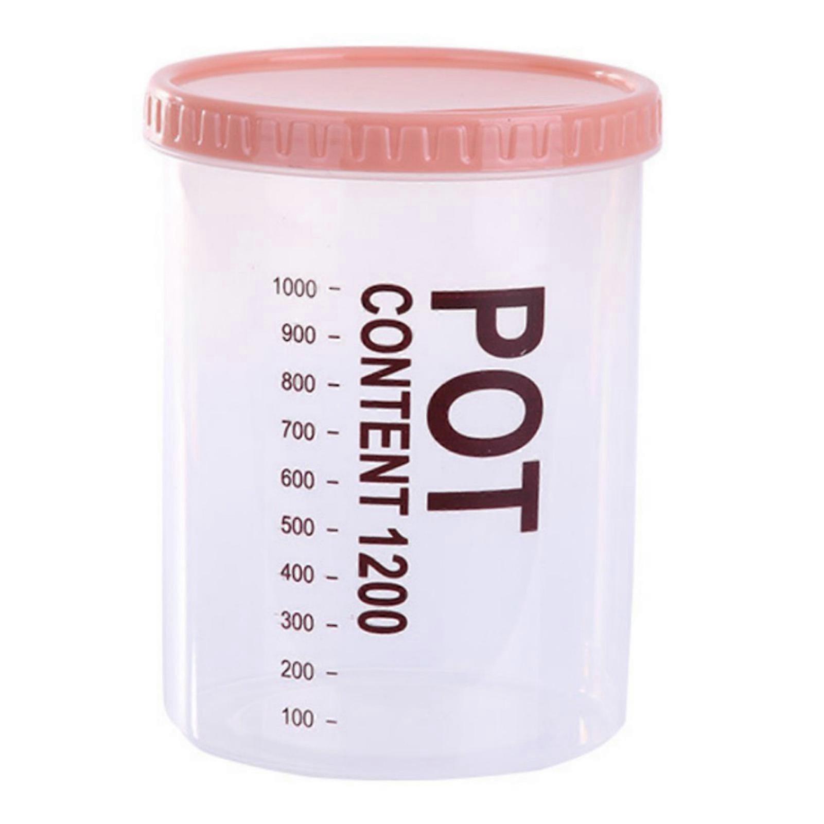 Storage Jars Plastic Material Stackable Transparent Body Large Capacity Rotatable Sealing Cover Airtight Jars with Lids Large Color Random