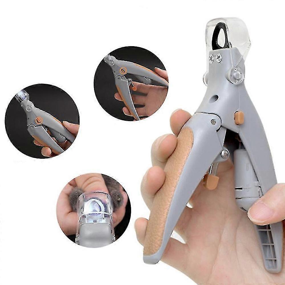 illuminated cat pet nail clippers led light 5x magnification,with nail file