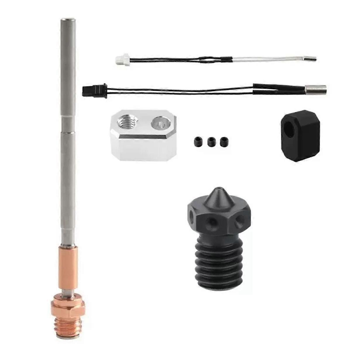 For Prusa I3 MK4 Extruder Hotend Kit 0.4MM Hardened Steel Nozzle Aluminum Heating Block 24V 40W Heating Rod