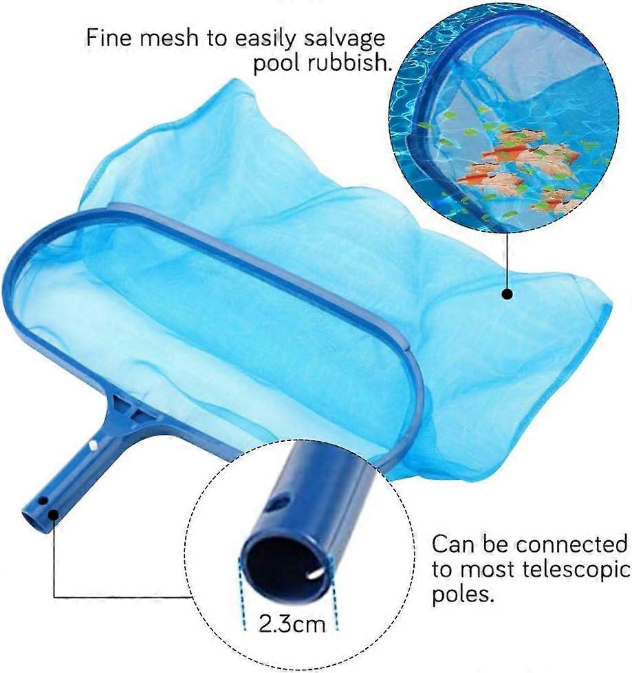Épuisette De Piscine Télescopique - Manche Inox 185 Cm, Tête 40 Cm Maille Fine - Pour Ramasser Feuilles, Insectes, Algues - Spa, étang