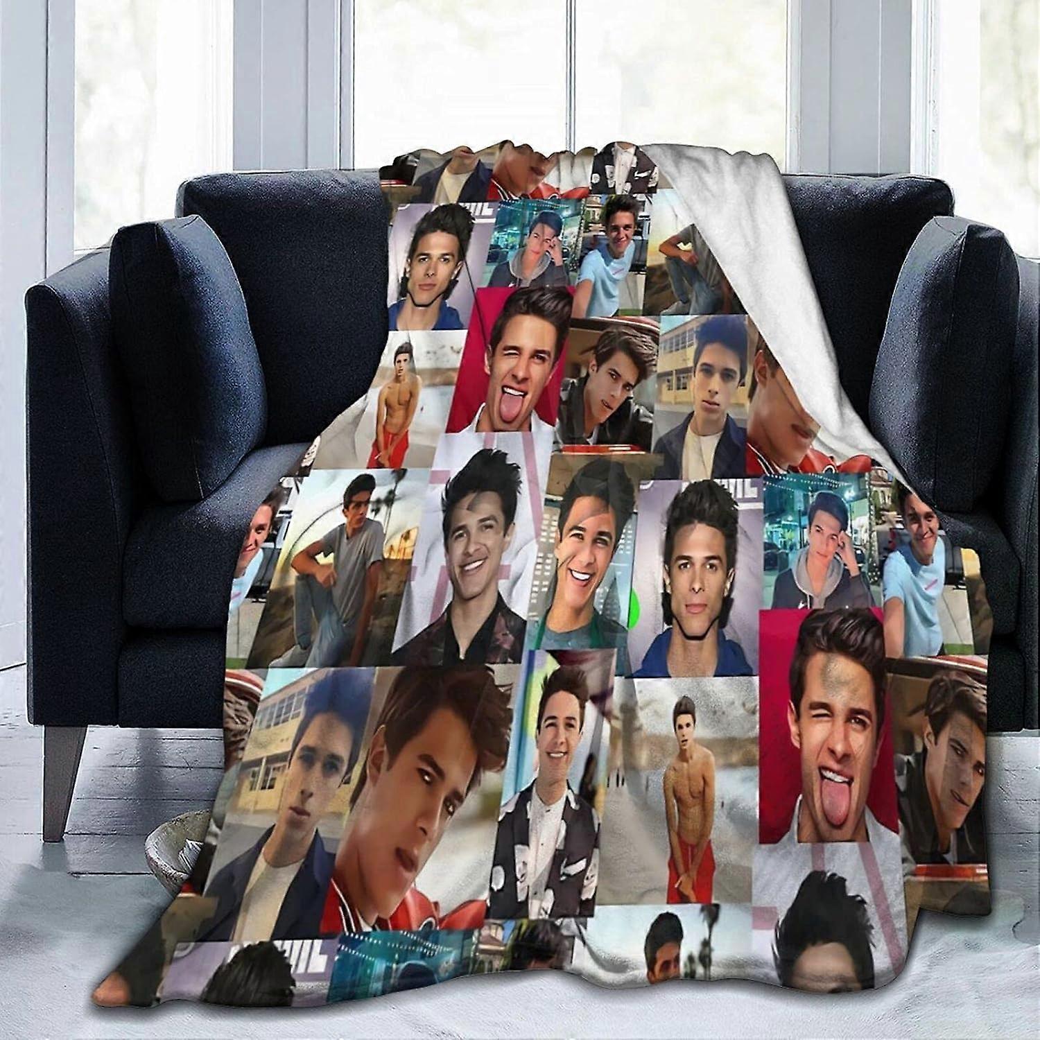 Brent Rivera Soft And Comfortable Plush Blanket For Sofa Bed Knee Cushion For Bed And Car Camping Warm Plush Blanket For All Seasons For Home Travel -