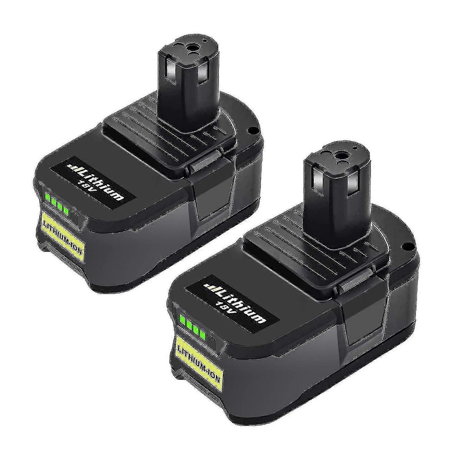 2X 18V 5.5Ah Battery Replacement for Ryobi 18V One+ P108 RB18L50 RB18L40 RB18L25 RB18L15 RB18L13 P10