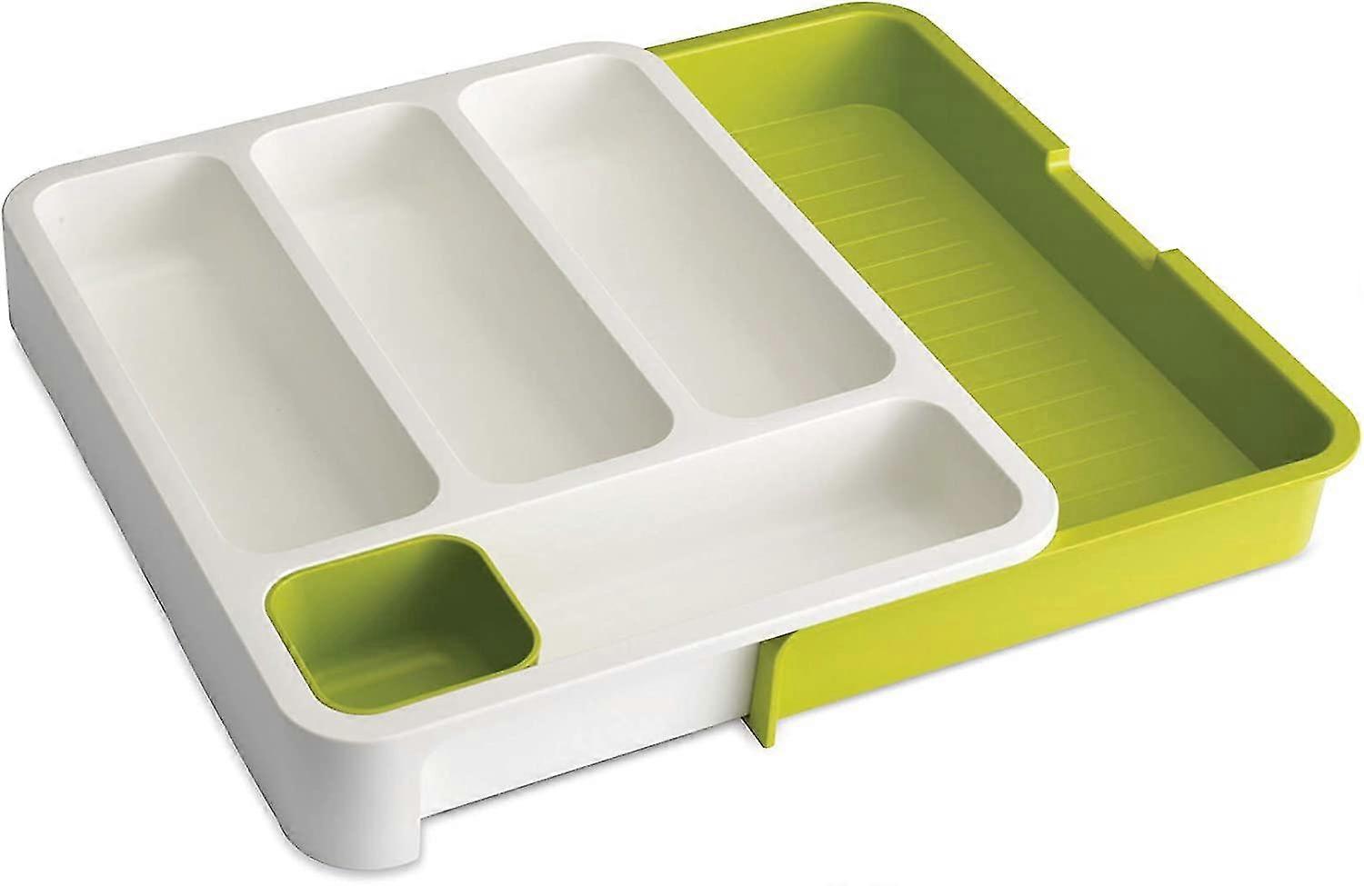 Erweiterbare Kchenschublade Organizer Besteck Aufbewahrung Trennwand  Kchenschrank Messer Gabel Essstbchen Lffel Regal Erweiterbare  Bestecktablett, wei / grn | Fruugo DE