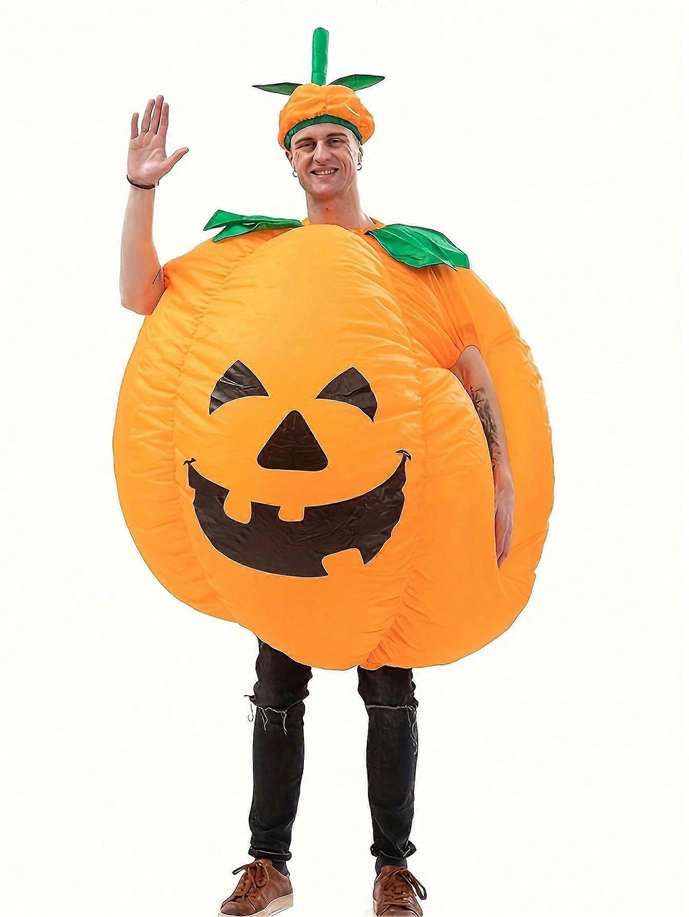 1 حزمة نفخ اليقطين بذلة زي اليقطين يتوهم عيد الميلاد هالوين تأثيري حزب زي الكبار