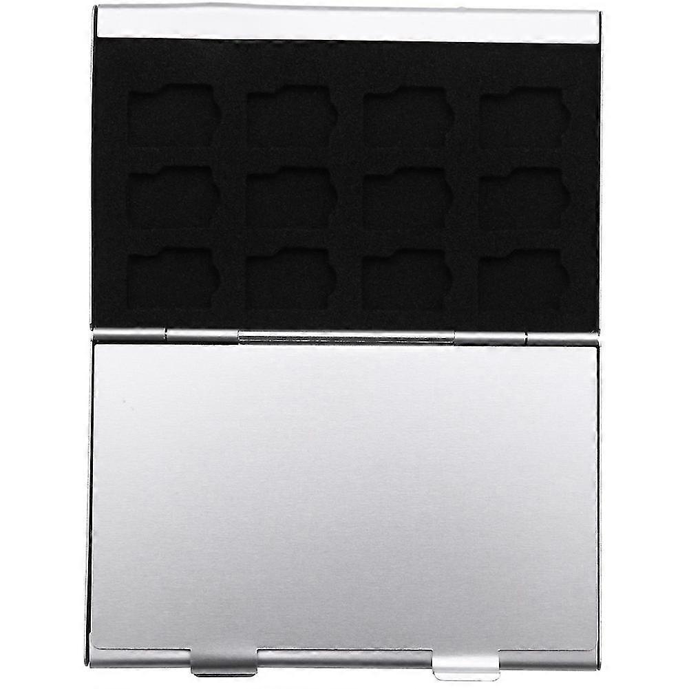 2x Aluminum Memory Card Case Box Holders For 24pcs Tf -sd Card Color Random