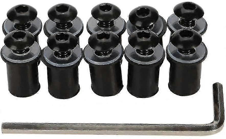 10pcs Motorcycle M5 Screw Kit, Universal Motorcycle Bike Windshield Nut Bolt Solid Screw