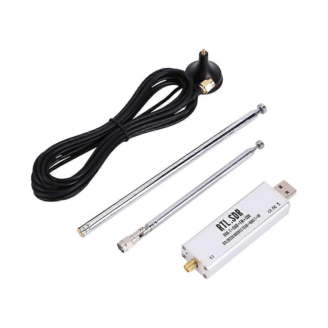 Récepteur RTL SDR V3 RTL2832U 0,1 MHz-1,7 GHz TCXO SMA avec antenne