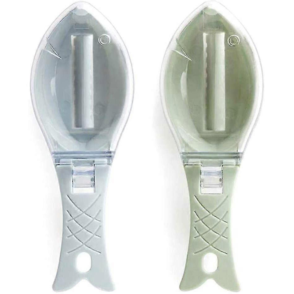 plastic fish scale remover manual tool with scale catcher, 2 pcs