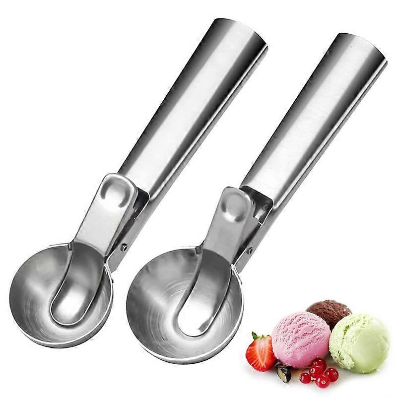 Portable Stainless Steel Ice Cream Scoop with Trigger