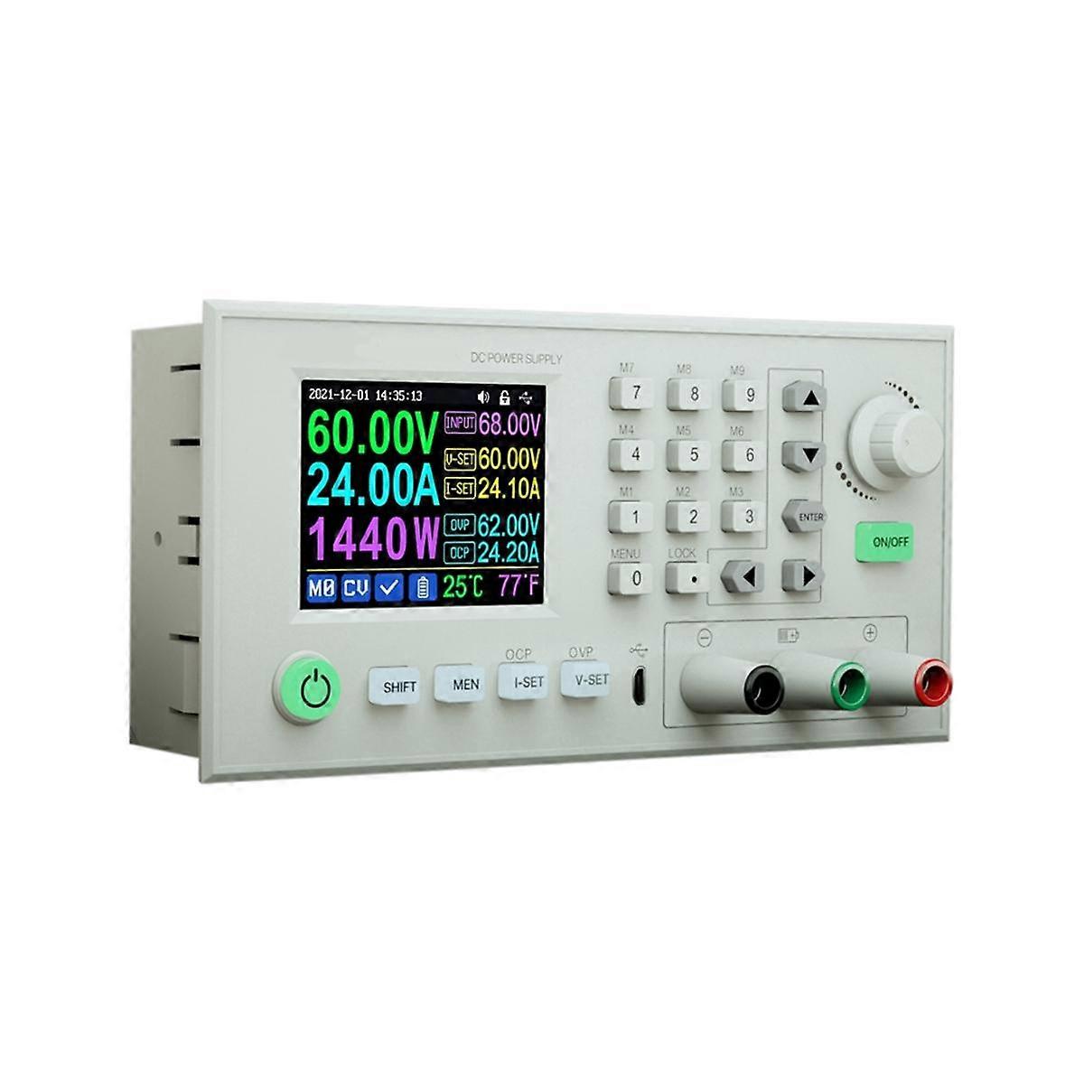 CNC DC-regulert strømforsyning 24A digitalt display 12V/36V/48V/60V justerbar batterilader 5V RD6024