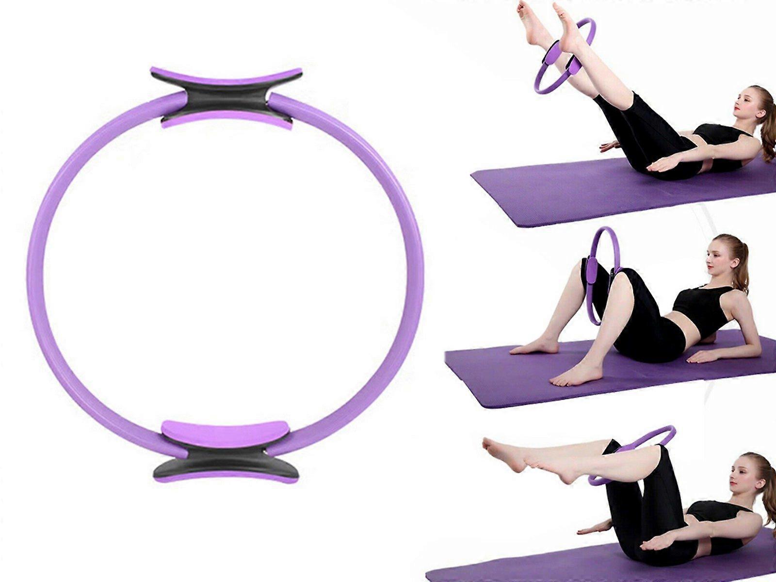 Purple Pilates Ring Resistance Training Tool Yoga Exercise Magic Circle Grip