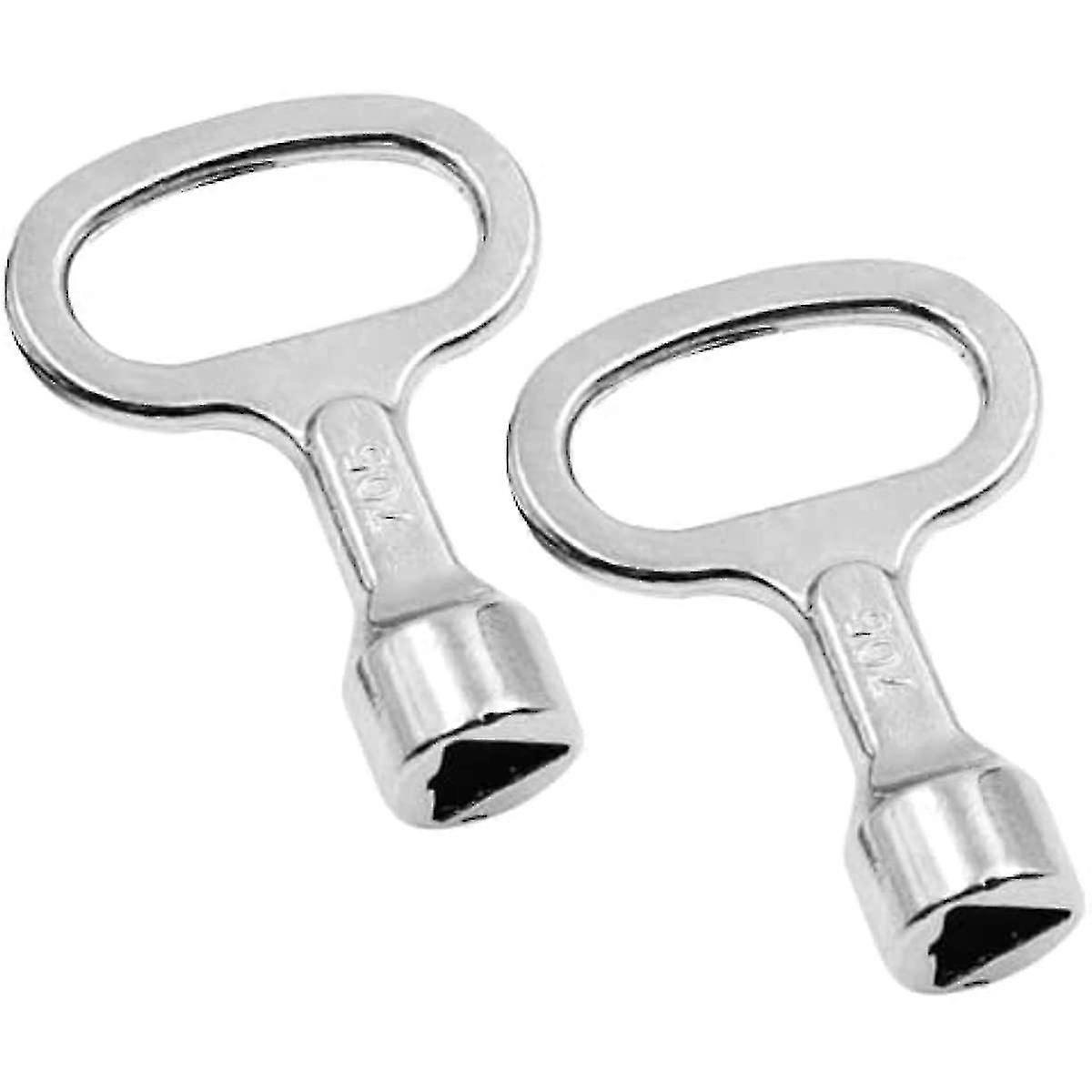 2pcs Meter Box Key, Triangular Gas Electric Utility Meter Box Key, Metal Triangular Key, Key For Gas Meter Box 5cm/1.97inch