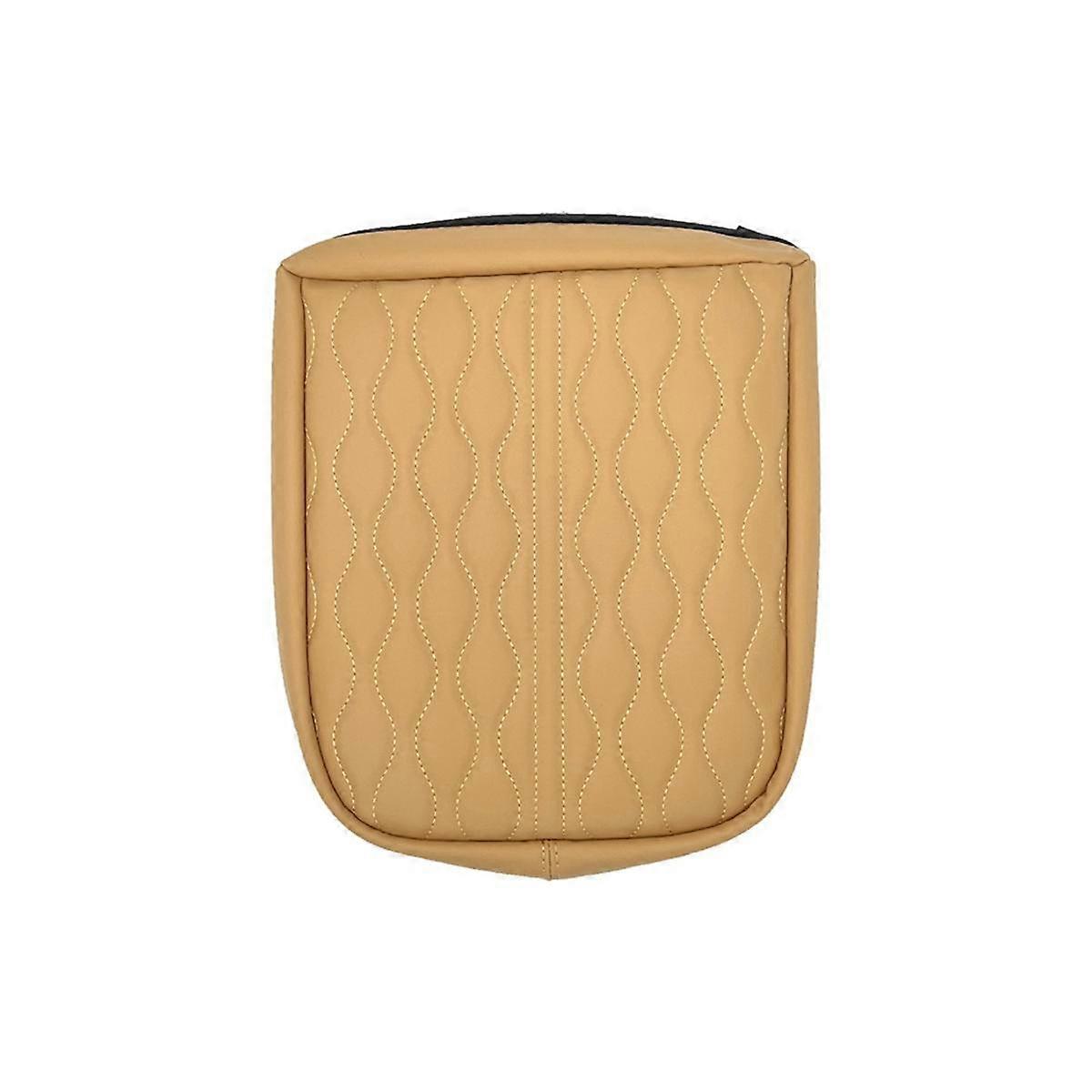 Car Center Console Armrest Box Pad Mat Cushion Cover Camel Fit for Carnival