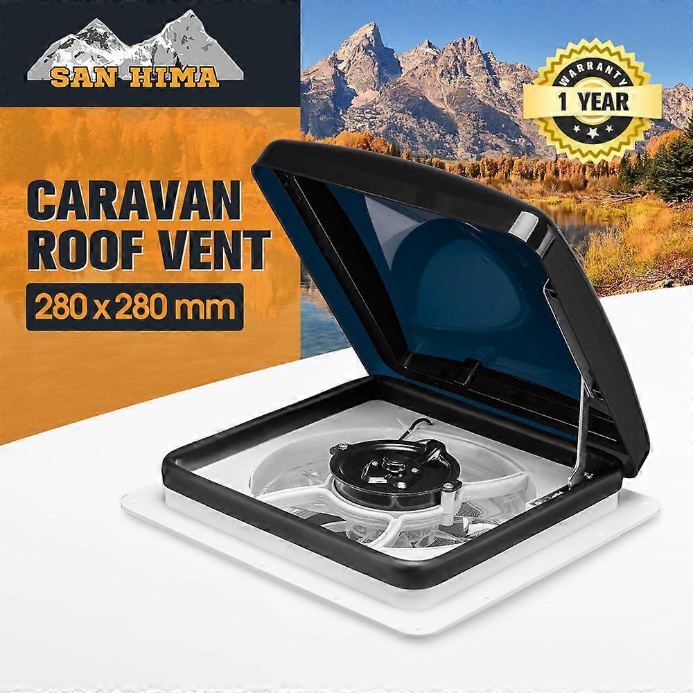 SAN HIMA 12V 11inch Austable Speed Caravan RV Roof Vent Fan with Led Light