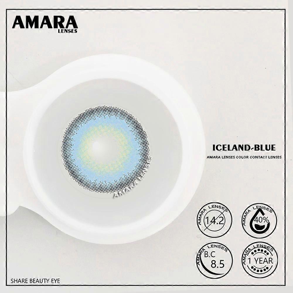 Colored Lenses 1Pair Natural Eye Color Lens GEM Contact Lenses For Eyes Contacts Yearly Color Contact Lenses Blue