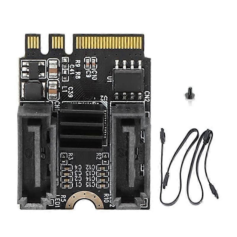 M2 to SATA3.0 Expansion Card KEY A + E WIFI M.2 to SATA Adapter Card Without Driver Installation JM