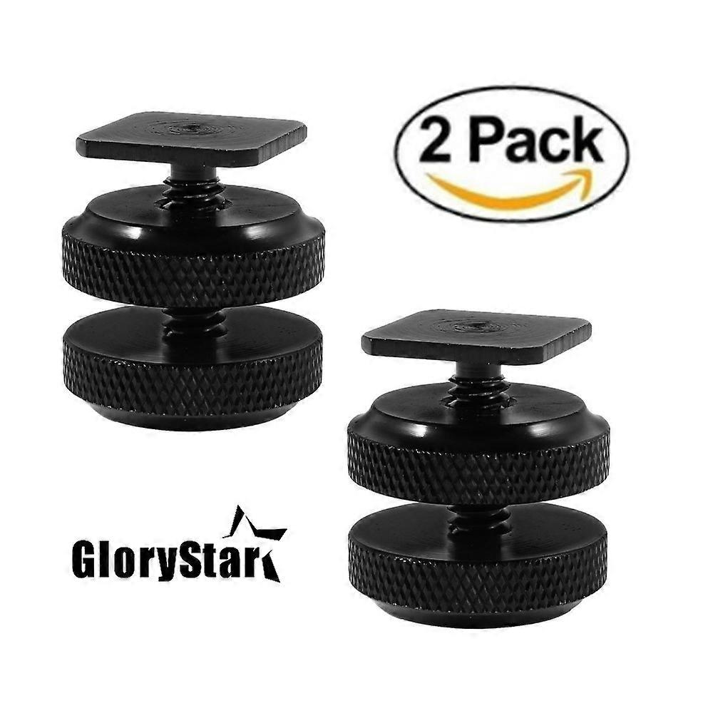 Camera Hot Shoe Adapter Hot Shoe Mount w / Double Nuts to 1/4 "-20 Tripod Screw Adapter, Flash Shoe Mount for DSLR Camera Rig