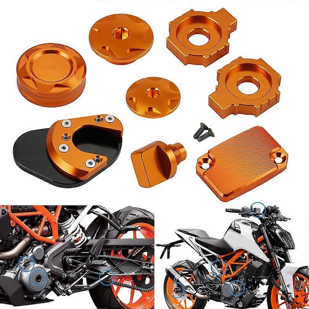 Blocchi Assale Moto Cavalletto Pad Coperchio Coppa Olio Freno Distribuzione Olio Tappi di Riempimento Olio Per KTM Duke 125 200 390 Duke 2011-2020