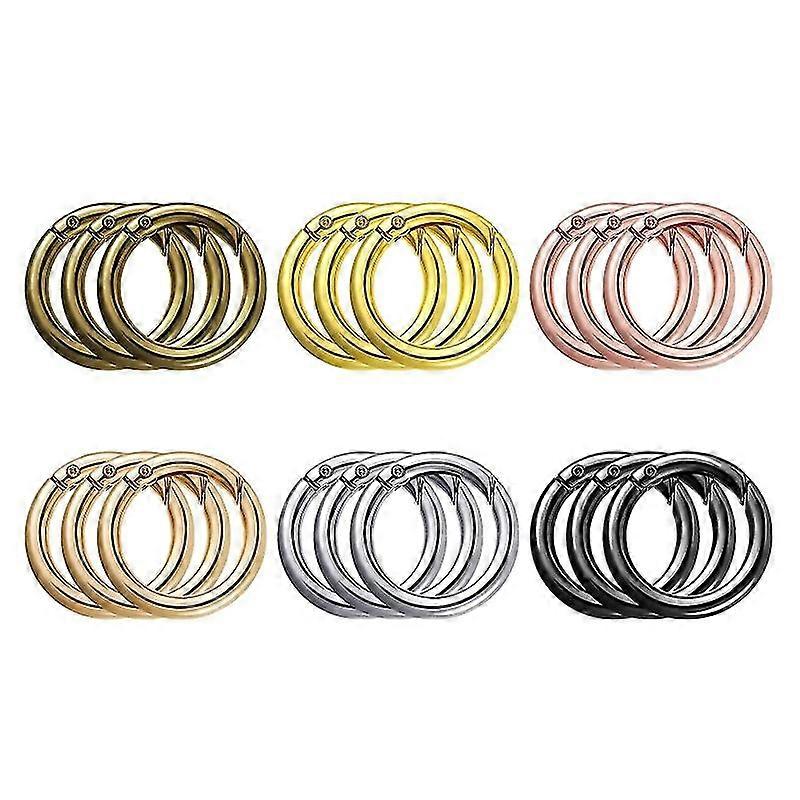 18pcs 25mm Round Spring Hook Clip Diy Accessories Handbag Wallet Spring Keyring