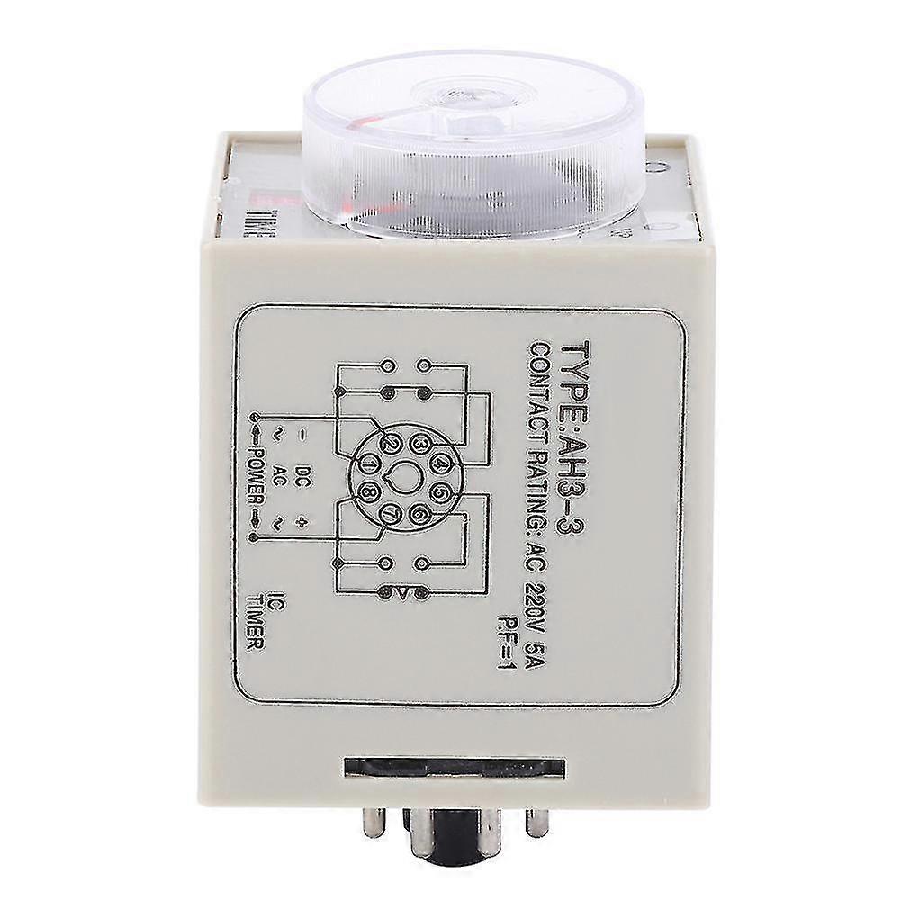 Ah3-3 Time Relay Adjustable Delay Timer Switch Ac 220v For Automatic  Control System10s
