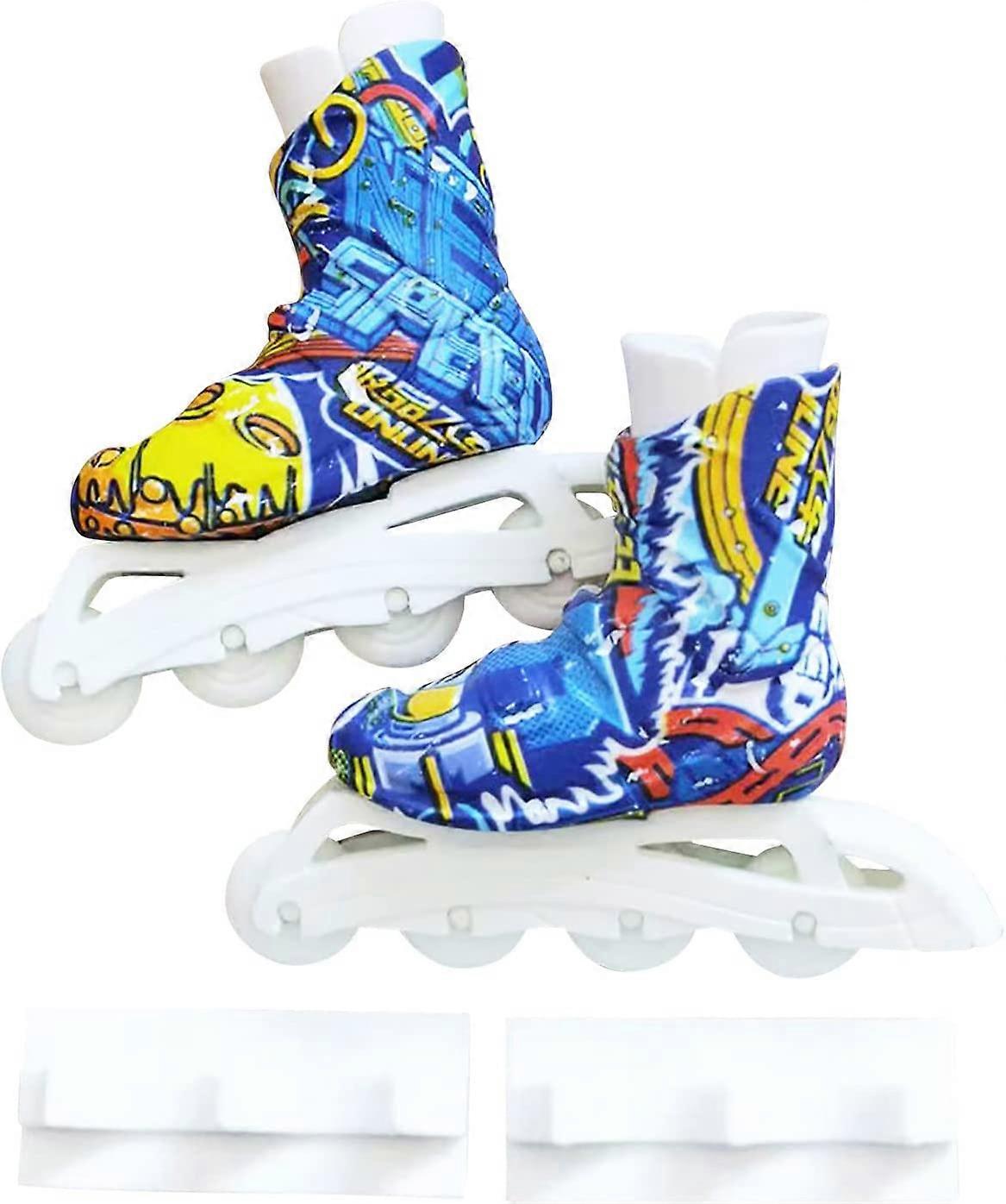 Rpporm Mini Roller Skates Finger Skates Mini Roller Skates Mini Skates Skate Shoes Color Finger Skate Finger Breakdancing Kids Cubes Blocks (B One Siz