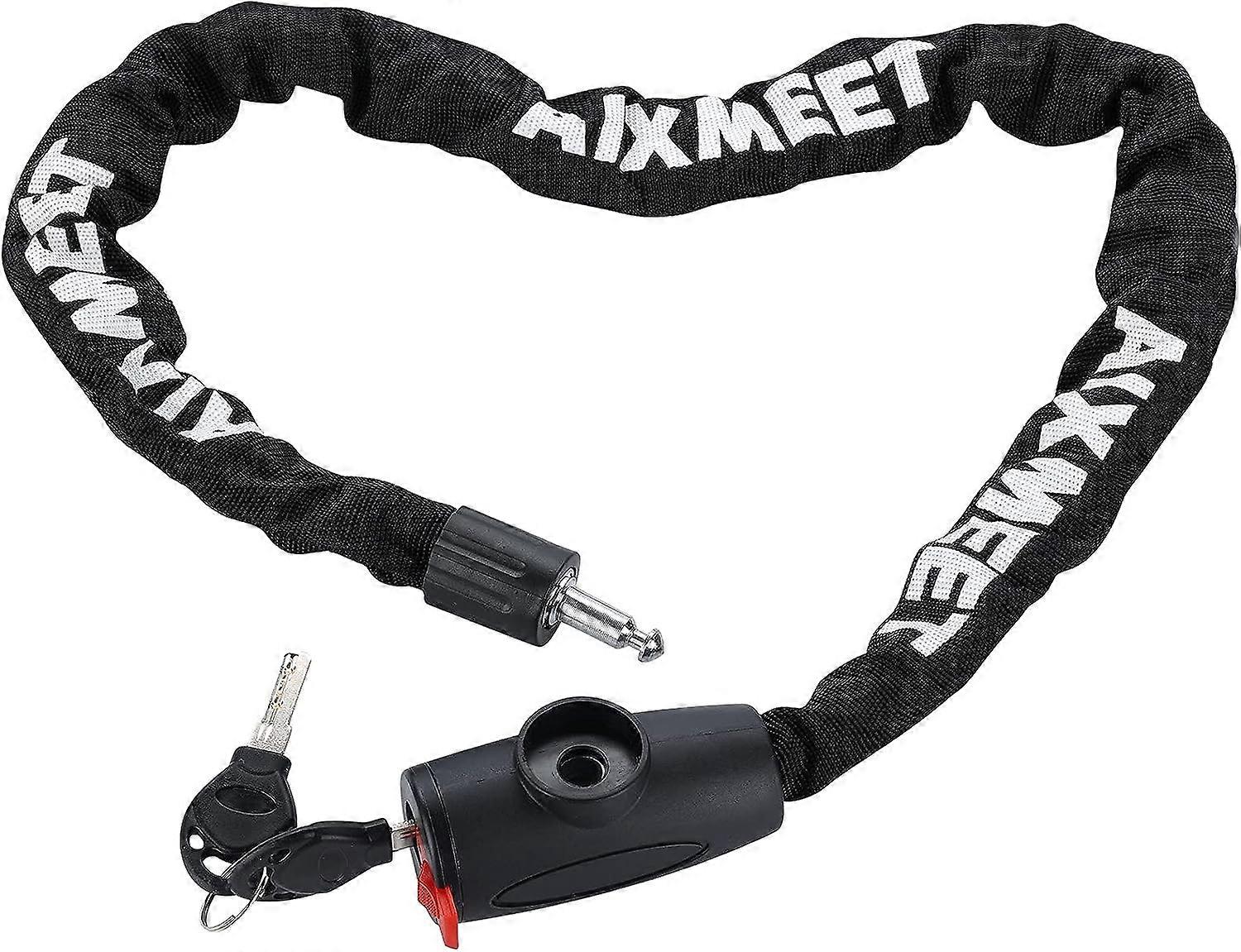 Bicycle Lock, High Security, Bicycle Lock with 2 Keys, 100 cm Long Bicycle Chain Lock Made of Special Steel