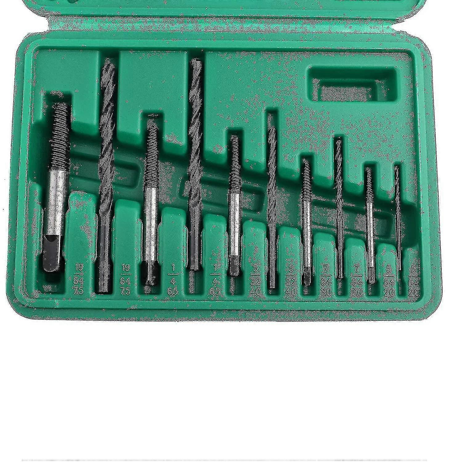 Set Of 11pcs M3-m12 Damaged Broken Screw, Stud, Bolt Extractors With Drill Bits