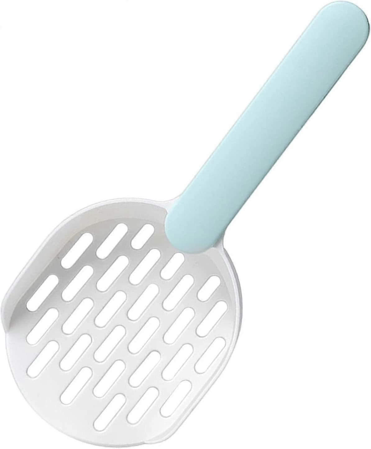 New Pet Litter Scoop Filter Cat Litter Cat Poop Cleaning Tools Two-color Abs Cat Poop Scoop (blue) (1pcs)
