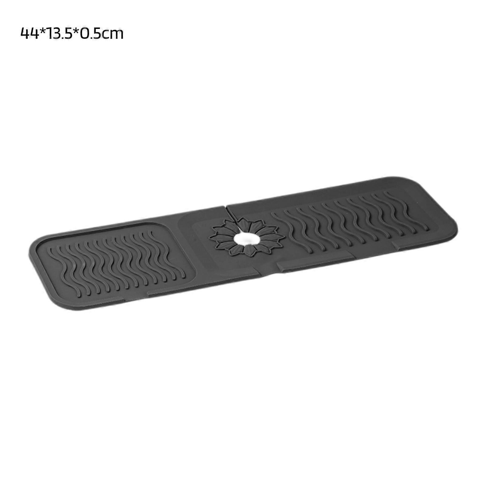 Faucet Mat Fast Drying Diatomaceous Earth Drain Mat Silicone Sink Tray Guard Kitchen Bathroom Water-Absorbent Stone Mat for Efficient Drainage And Cle