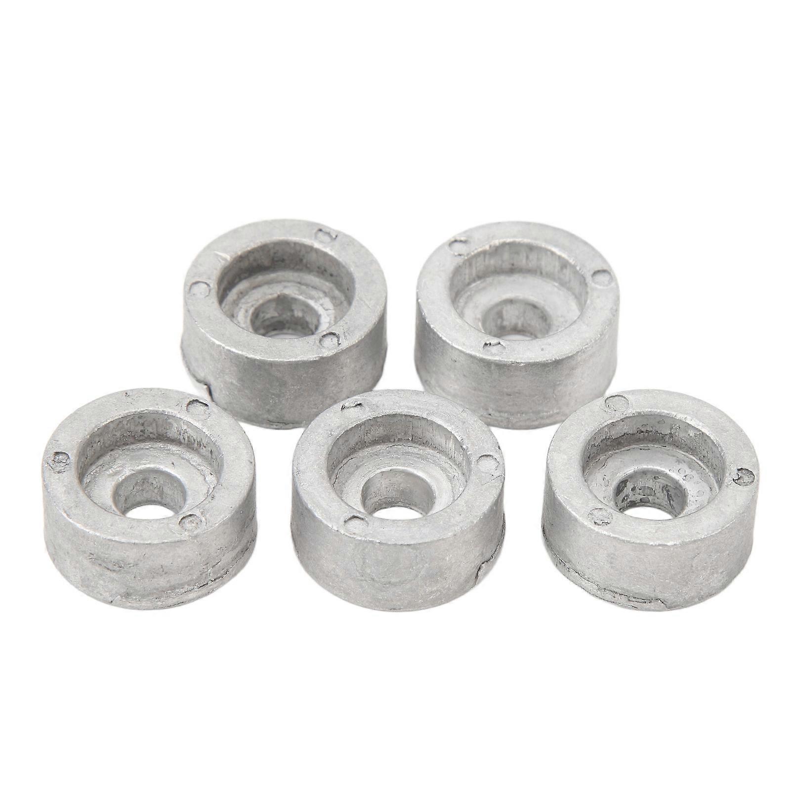 5 Pcs Marine Round Zinc Anode 55321 87J01 Oxidation Resistant Zinc Anode Block Replacement for Suzuki Outboard Motor 4T