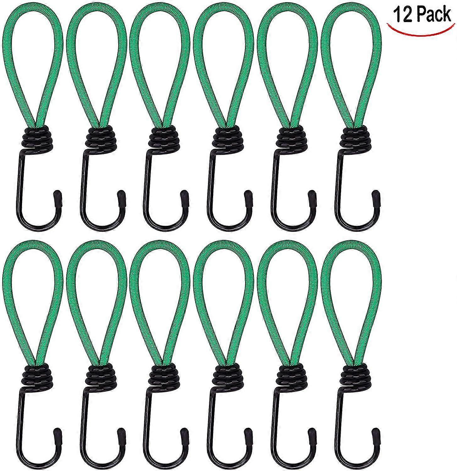12 piezas Tensor de gancho, Tensor de lona Tensor de gancho Bungee Tensores Camping