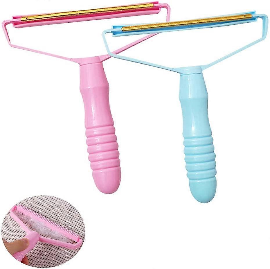 Portable Lint Remover, 2 PCS Manual Clothes Fuzz Shaver, Double Sided Lint Remover Travel Brush