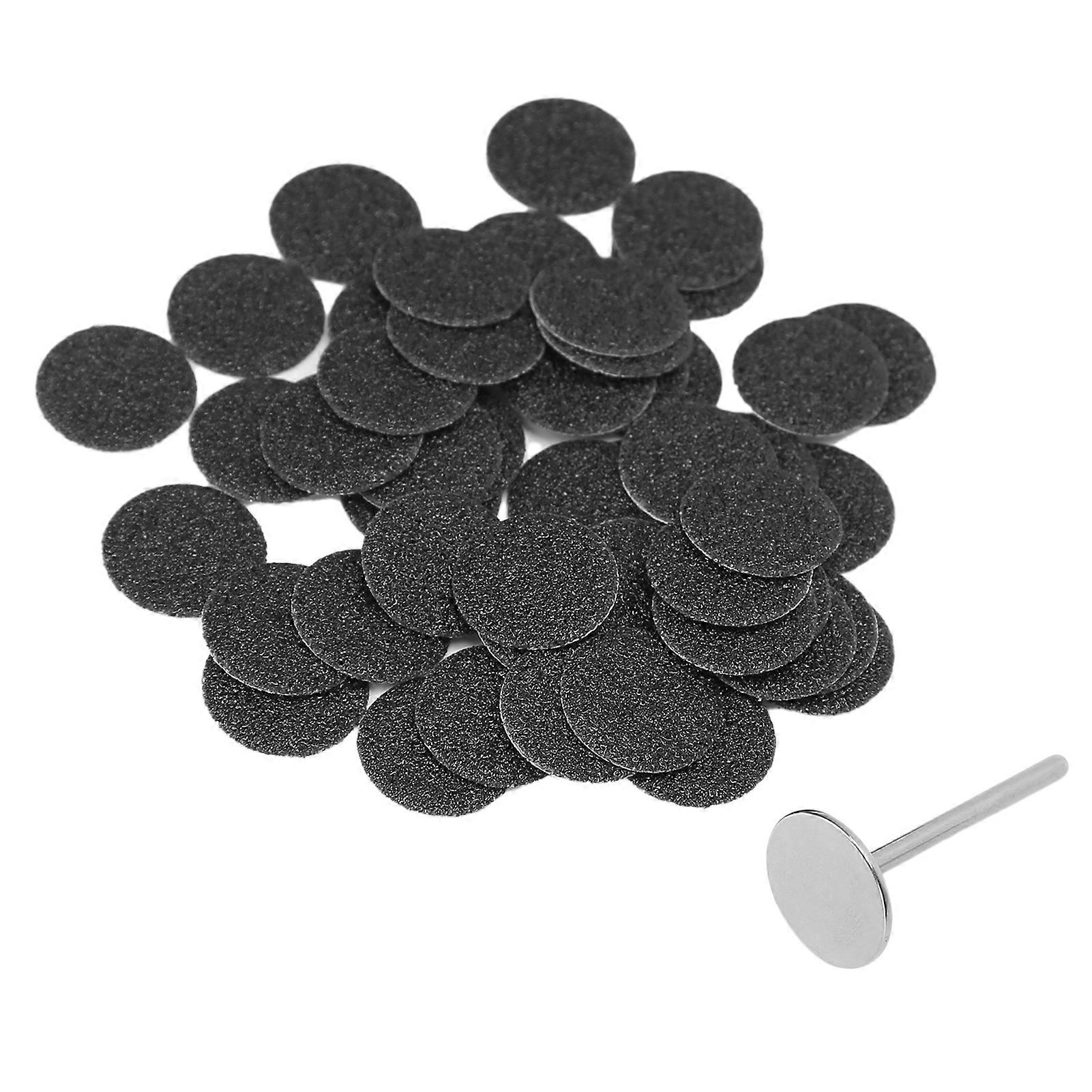 50pcs Electric Callus Remover Sandpaper Discs Pedicure Tool Replacement Accessory with Shaft15mm / 0.6in