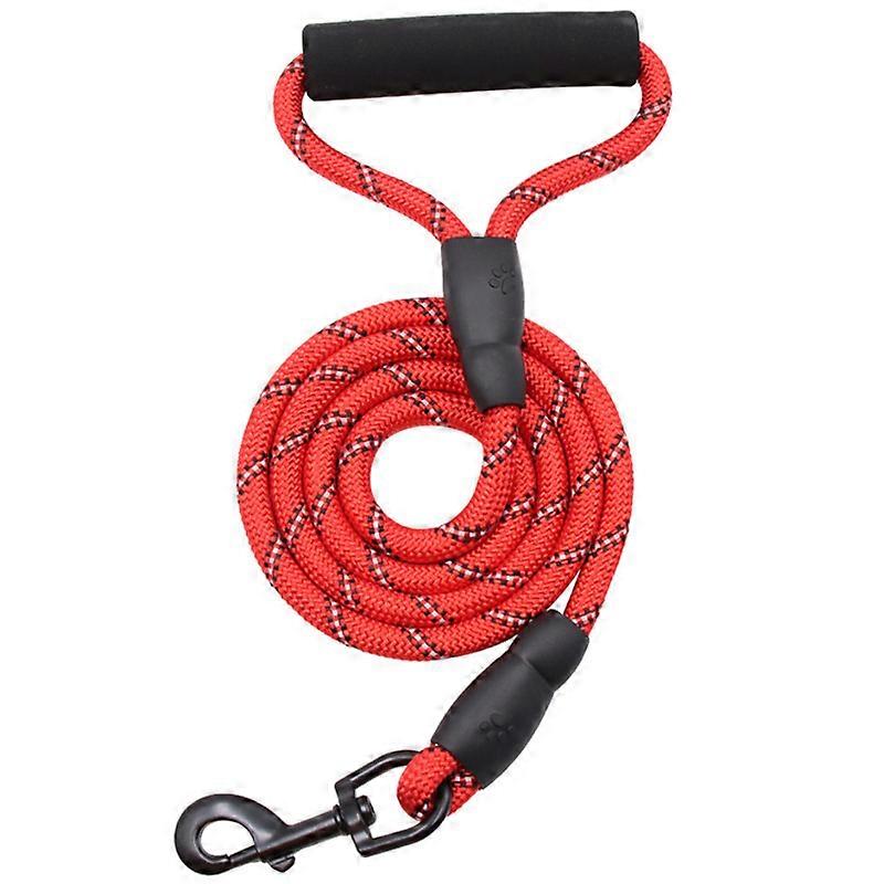 5 FT Strong Pet Dog Leash with Highly Reflective Threads,360-Degree No Tangles and Comfortable Padded Handle,Suitable for Small,Medium and Large Dogs