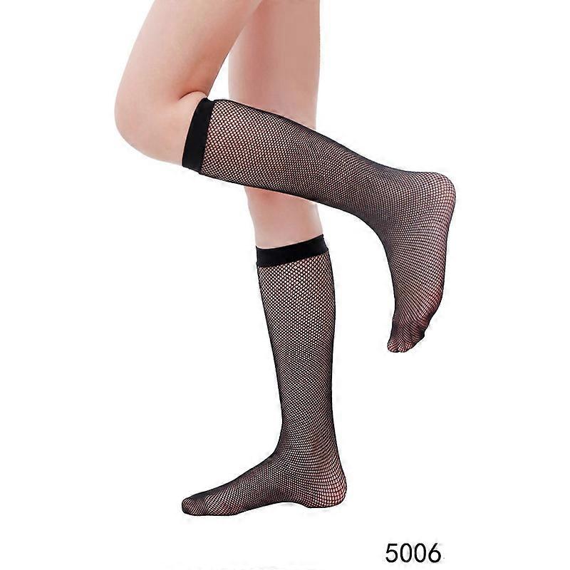 MIMIGO 2 Pairs Women's Black Fishnet Socks Lace Elastic Ankle High Dress Hollow Out Mesh Net Socks Tights