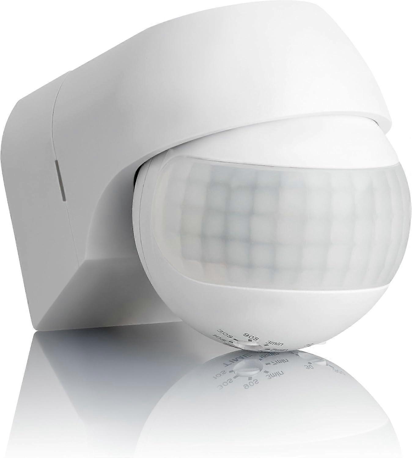 Outdoor Motion Detector IP44, Surface Mount, Programmable, Infrared Sensor, Range 12m/180, Adapted LED, Adjustable, Max. 800W/400W