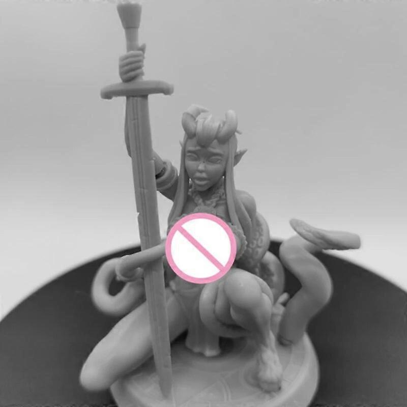 Échelle 1/24 résine Figure pieuvre fille Miniature Assembler Model Kit Dioramas non assemblés et jouets Figurine non peints