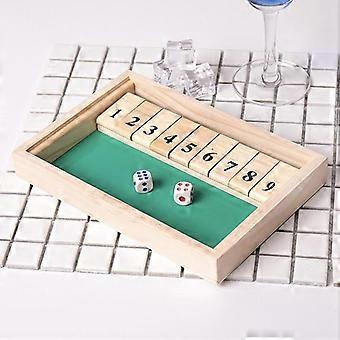 Spellen Deluxe Shut The Box Houten Bordspel met Dobbelstenen & 9 nummers voor Home Pub Club Drinken Tafelspellen Speelgoed