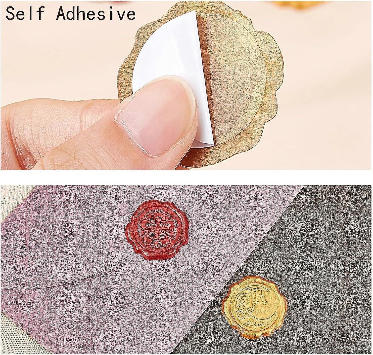 100Pcs White Wax Seal Stickers With Initial W - Self Adhesive For Wedding Invitations