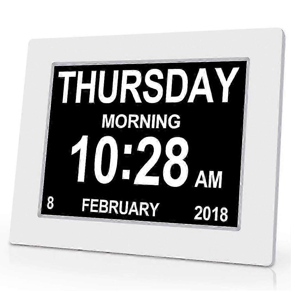 Digital Dementia Clock Calendar Clock Day Date Clock Large Display Large Clear Unabbreviated Time And Date