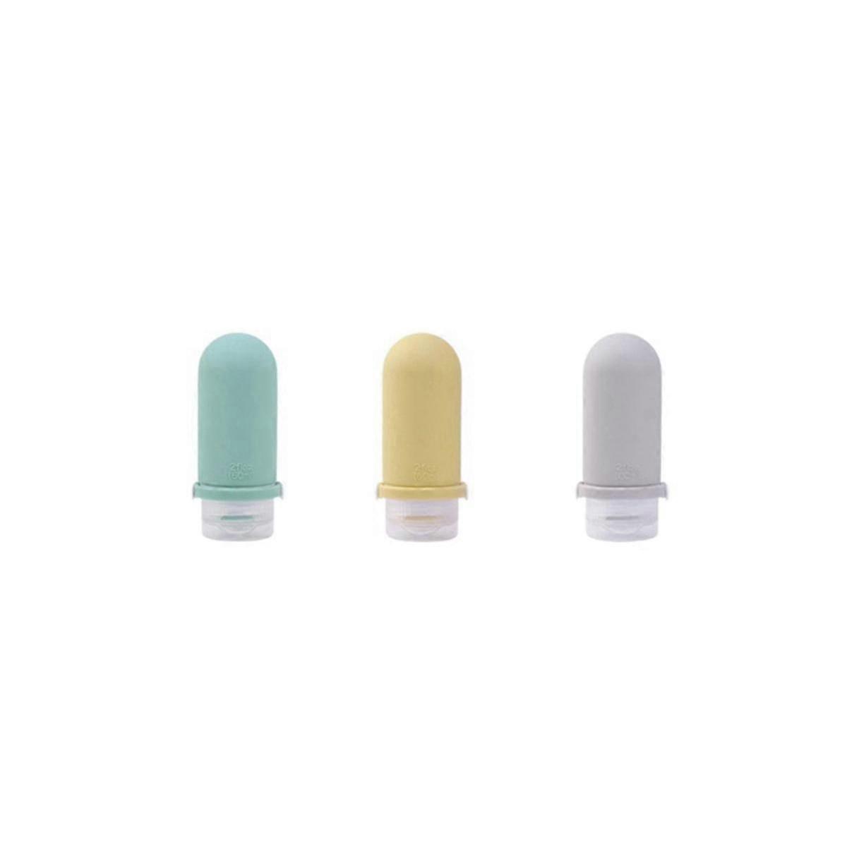 Portable Silicone Travel Bottles Liquid Container Empty Refillable Packing Lotion Shampoo Container Cream Trip 60ml A