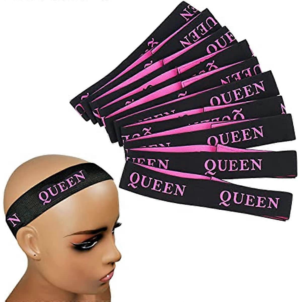 10 Pieces Adjustable Queen Elastic Bands Wig Lace Melting Bands Melt Straps Edge Wrap to Lay Edges Lace Front Wig Wrap Bands