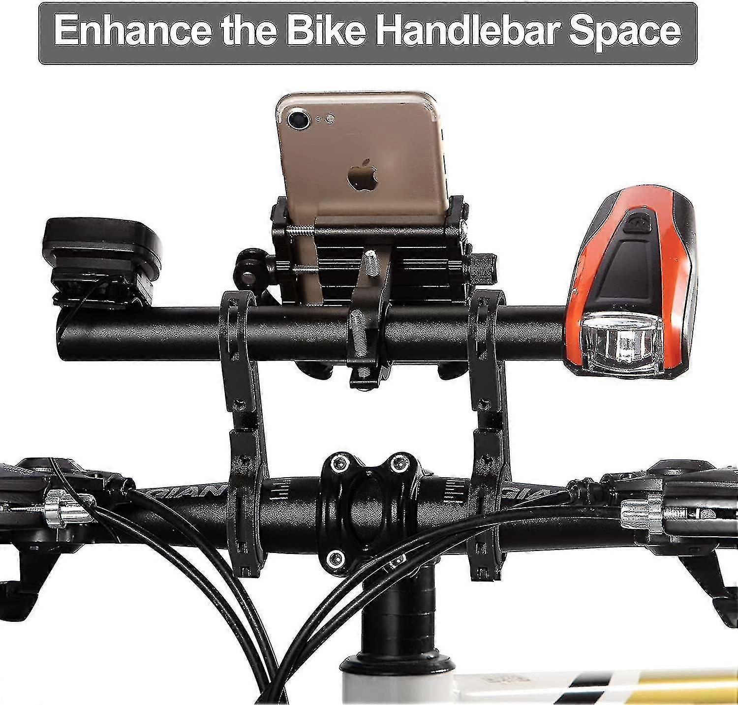 Bicycle Handlebar Extender Bicycle Extension Frame Lamp Flashlight Bracket Clip Multi-color Optional