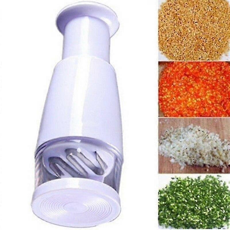 Multifunction Manual Onion Chopper Garlic Crusher Pressing Food Cutter White Vegetable Slicer