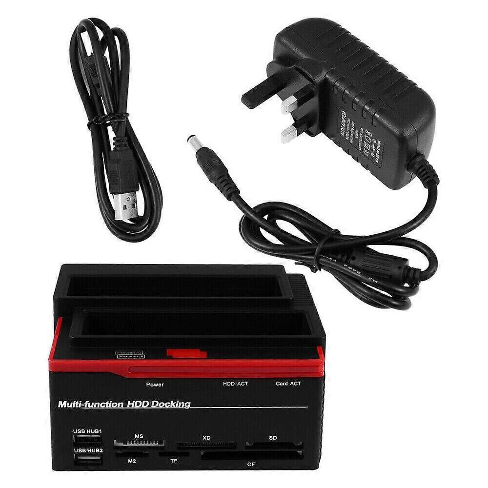 2.5/3.5 Mobile HDD Docking Station IDE&SATA USB Card Reader Dual Hard Drive