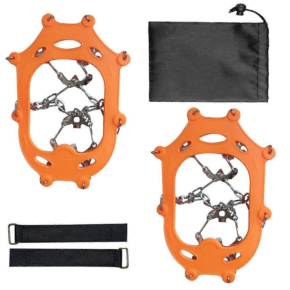 Crampons Grdel Ice Spikes, L Shoe Claws with 19 Stainless Steel Teeth Spikes Shoe Claws Grdel Ice Spikes for Climbing Mountaineering Trekking High Alt